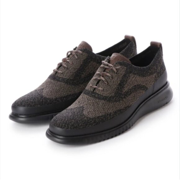 Cole Haan Textured Brown Oxfords Size 10 - Picture 1 of 4